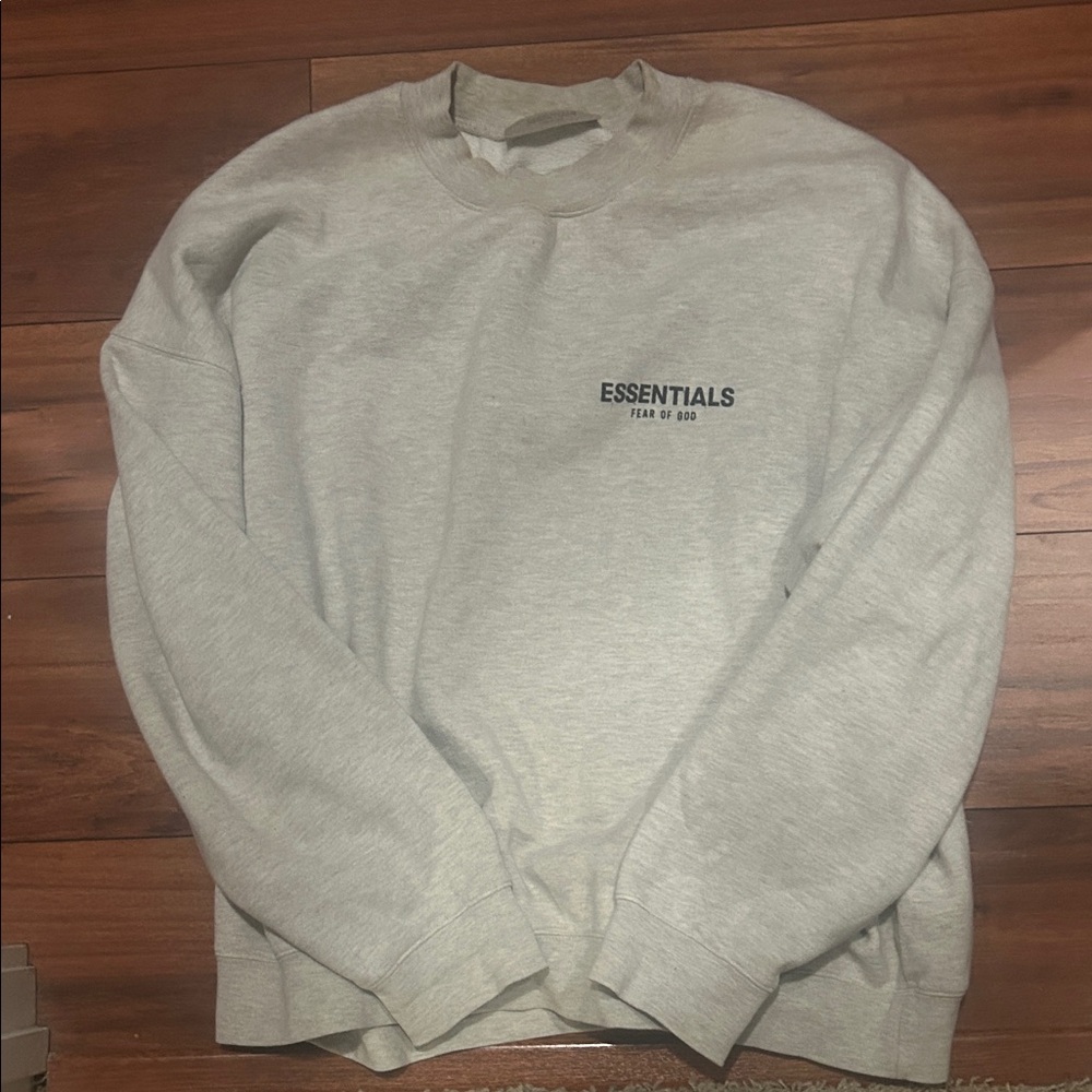 Essentials Light Gray Women's Crew Neck Sweater